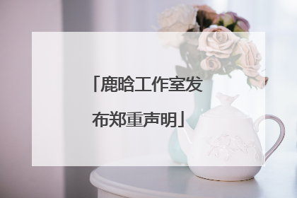 鹿晗工作室发布郑重声明